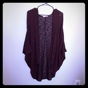 Black and maroon cardigan